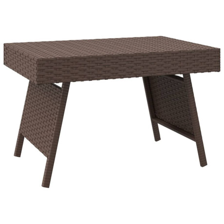 vidaXL Bijzettafel inklapbaar 60x40x38 cm poly rattan bruin afbeelding2 - 1