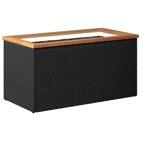 vidaXL Plantenbak 80x40x40 cm poly rattan zwart afbeelding2 - 1