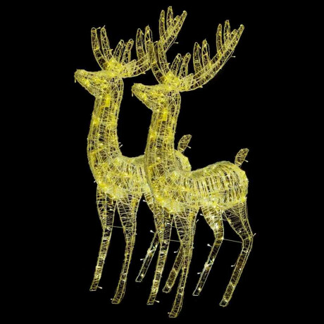 vidaXL Kerstdecoratie rendier XXL 2 st 250 LED's warmwit 180 cm acryl afbeelding2 - 1