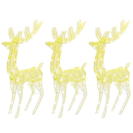 vidaXL Kerstdecoratie rendier XXL 3 st 250 LED's warmwit 180 cm acryl afbeelding2 - 1