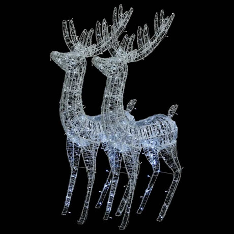 vidaXL Kerstdecoratie rendier XXL 2 st 250 LED's warmwit 180 cm acryl afbeelding2 - 1