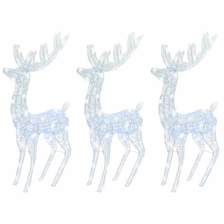 vidaXL Kerstdecoratie rendier XXL 3 st 250 LED's warmwit 180 cm acryl afbeelding2 - 1