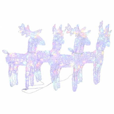 vidaXL Kerstrendieren 4 st 160 LED's acryl meerkleurig afbeelding2 - 1
