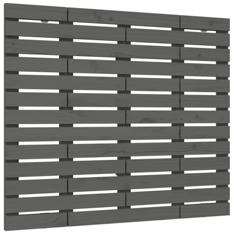 vidaXL Hoofdbord wandmontage 96x3x91,5 cm massief grenenhout grijs afbeelding2 - 1