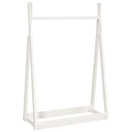 vidaXL Kledingrek 100x45x150 cm massief grenenhout wit afbeelding2 - 1