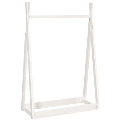 vidaXL Kledingrek 100x45x150 cm massief grenenhout wit afbeelding2 - 1