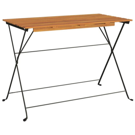 vidaXL Bistrotafel inklapbaar 100x54x71 cm massief acaciahout en staal afbeelding2 - 1