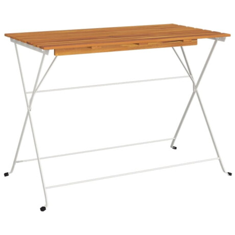 vidaXL Bistrotafel inklapbaar 100x54x71 cm massief acaciahout en staal afbeelding2 - 1