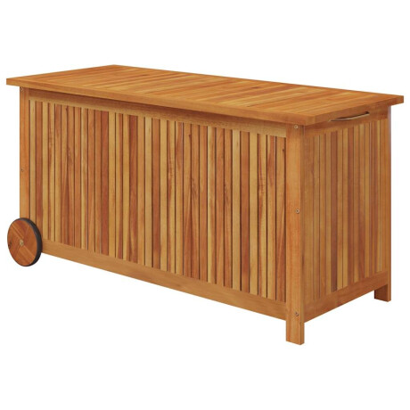 vidaXL Tuinbox met wieltjes 113x50x58 cm massief acaciahout afbeelding2 - 1