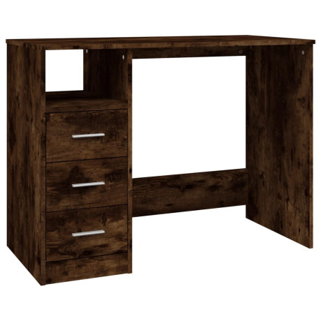 vidaXL Bureau met lades 102x50x76 cm bewerkt hout gerookt eikenkleurig afbeelding2 - 1