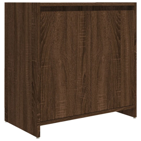 vidaXL Badkamerkast 60x33x61 cm bewerkt hout bruin eikenkleur afbeelding2 - 1