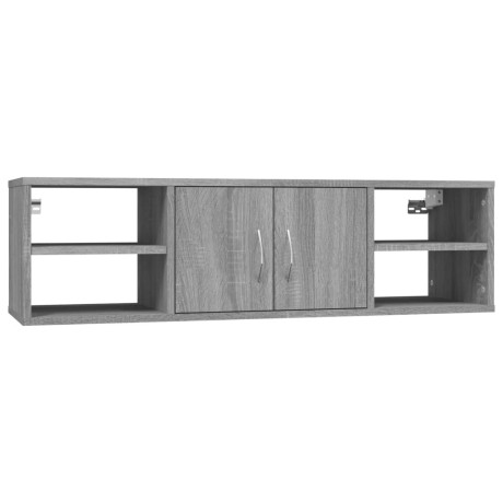vidaXL Wandschap 102x30x29 cm bewerkt hout grijs sonoma eikenkleurig afbeelding2 - 1