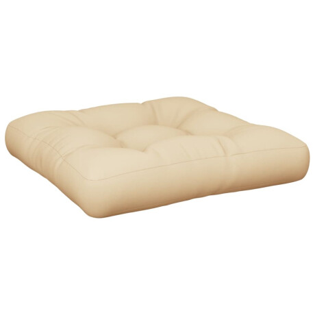 vidaXL Palletkussen 50x50x12 cm stof beige afbeelding2 - 1