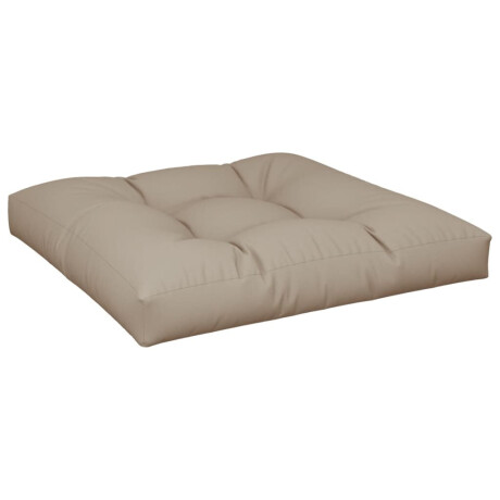 vidaXL Palletkussen 80x80x12 cm stof taupe afbeelding2 - 1