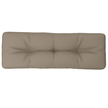 vidaXL Palletkussen 120x40x12 cm stof taupe afbeelding2 - 1
