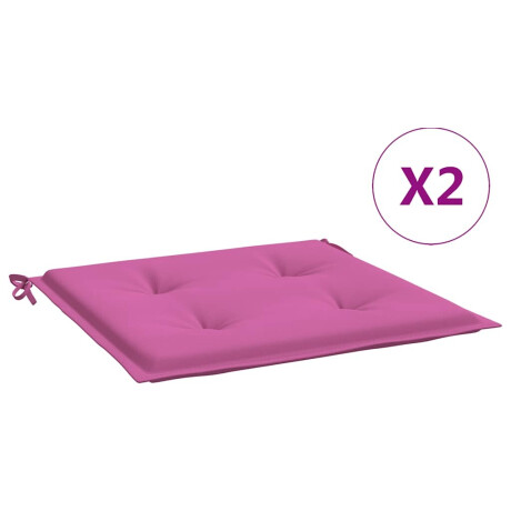 vidaXL Tuinstoelkussens 2 st 50x50x4 cm stof roze afbeelding2 - 1