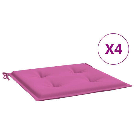 vidaXL Tuinstoelkussens 4 st 50x50x4 cm stof roze afbeelding2 - 1