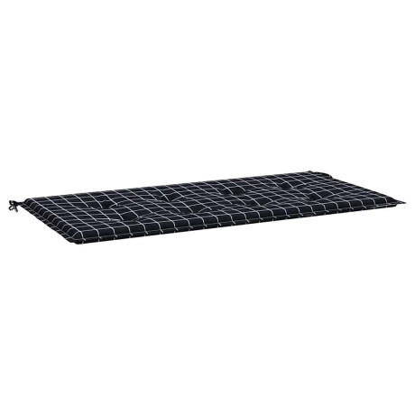 vidaXL Tuinbankkussen ruitpatroon 100x50x4 cm oxford stof zwart afbeelding2 - 1
