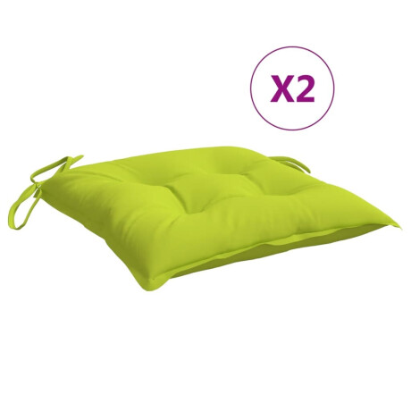 vidaXL Stoelkussens 2 st 40x40x7 cm oxford stof heldergroen afbeelding2 - 1