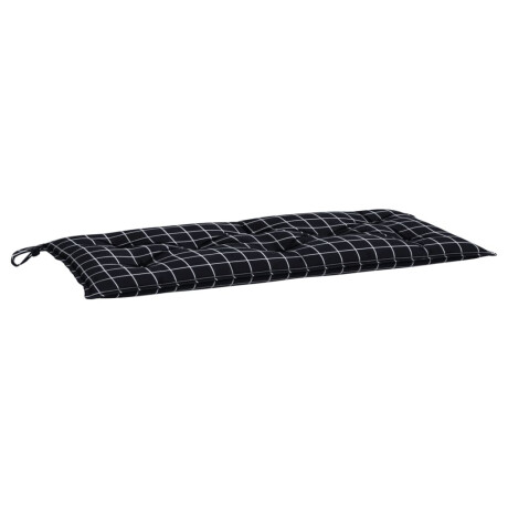 vidaXL Tuinbankkussen 180x50x7 cm oxford stof ruitpatroon zwart afbeelding2 - 1