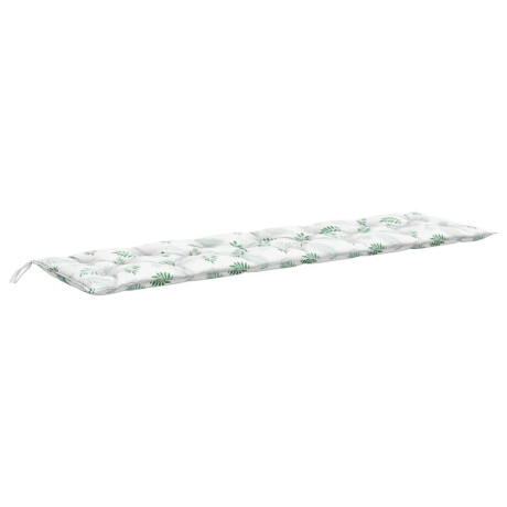 vidaXL Tuinbankkussen bladpatroon 200x50x7 cm stof afbeelding2 - 1
