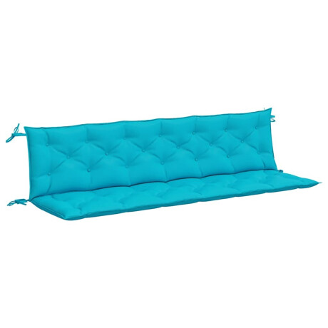 vidaXL Tuinbankkussens 2 st 200x50x7 cm stof turquoise afbeelding2 - 1