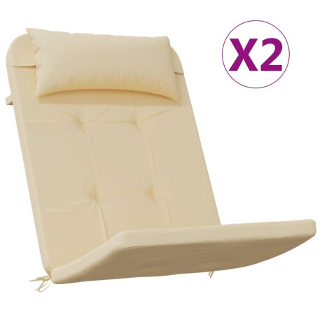 vidaXL Stoelkussens 2 st Adirondack oxford stof beige afbeelding2 - 1
