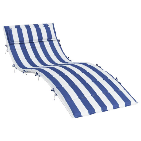 vidaXL Ligbedkussen gestreept 180x60x4 cm oxford stof blauw en wit afbeelding2 - 1