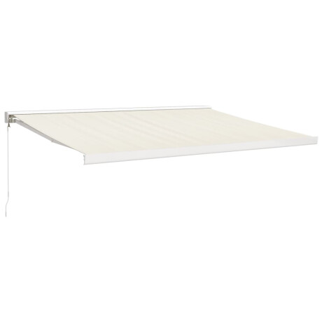 vidaXL Luifel uittrekbaar 4x3 m stof en aluminium crèmekleurig afbeelding2 - 1
