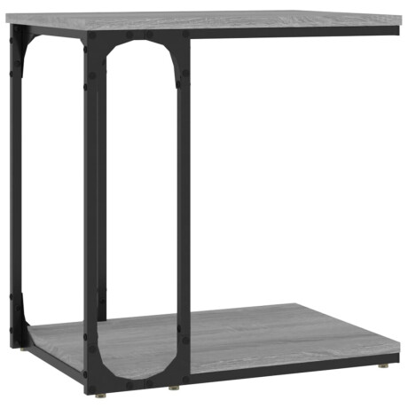 vidaXL Bijzettafel 50x35x52 cm bewerkt hout grijs sonoma eikenkleur afbeelding2 - 1