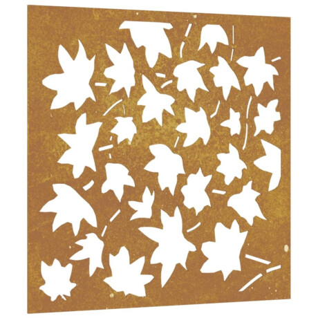 vidaXL Wanddecoratie tuin esdoornbladontwerp 55x55 cm cortenstaal afbeelding2 - 1