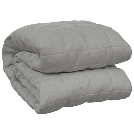 vidaXL Verzwaringsdeken 220x230 cm 11 kg stof grijs afbeelding2 - 1