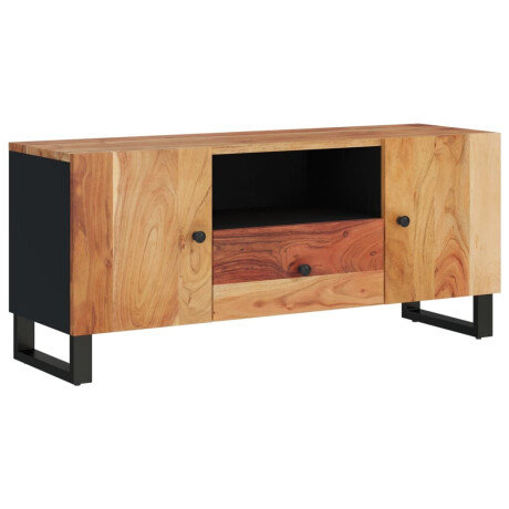 vidaXL Tv-meubel 105x33,5x46 cm massief acaciahout en bewerkt hout afbeelding2 - 1