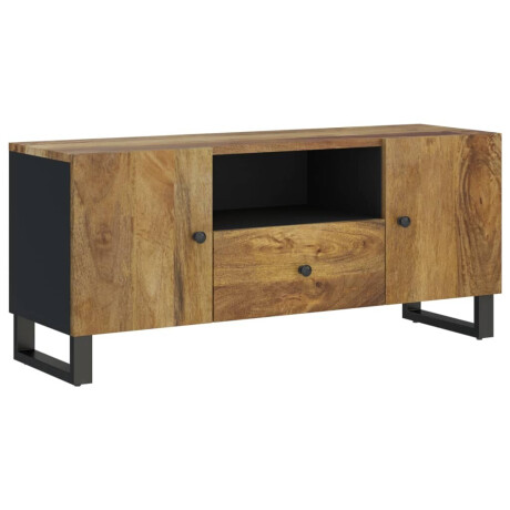 vidaXL Tv-meubel 105x33,5x46 cm massief mangohout en bewerkt hout afbeelding2 - 1