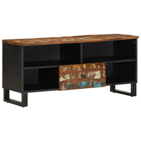 vidaXL Tv-meubel 100x33x46 cm massief hout gerecycled en bewerkt hout afbeelding2 - 1