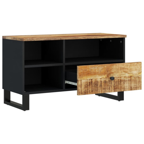 vidaXL Tv-meubel 80x33x46 cm massief mangohout en bewerkt hout afbeelding2 - 1