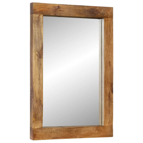 vidaXL Spiegel 70x50 cm massief mangohout en glas afbeelding2 - 1