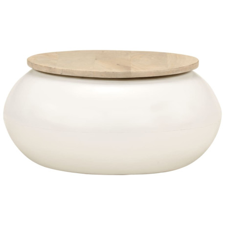 vidaXL Salontafel 51x51x27 cm massief mangohout afbeelding2 - 1