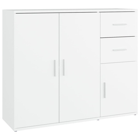vidaXL Dressoir 91x29,5x75 cm bewerkt hout wit afbeelding2 - 1