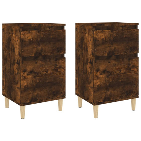 vidaXL Nachtkastjes 2 st 40x35x70 cm gerookt eikenkleurig afbeelding2 - 1