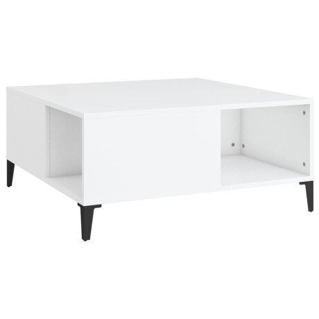 vidaXL Salontafel 80x80x36,5 cm bewerkt hout wit afbeelding2 - 1