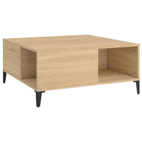 vidaXL Salontafel 80x80x36,5 cm bewerkt hout sonoma eikenkleurig afbeelding2 - 1