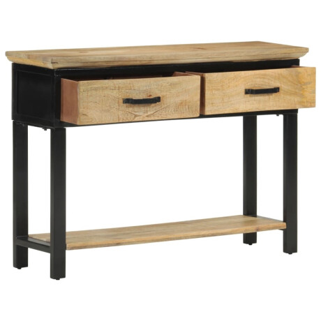 vidaXL Wandtafel 110x30x75 cm massief ruw mangohout afbeelding2 - 1