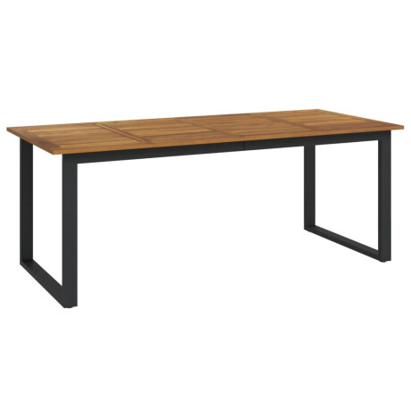 vidaXL Tuintafel met U-vormige poten 200x90x75 cm massief acaciahout afbeelding2 - 1
