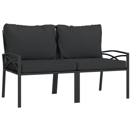 vidaXL Tuinstoelen met grijze kussens 2 st 62x75x79 cm staal afbeelding2 - 1