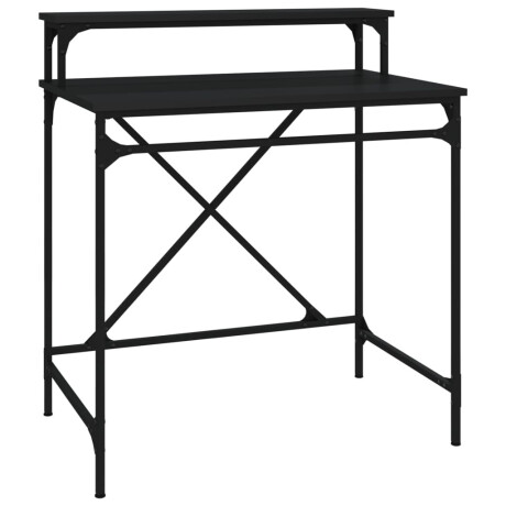 vidaXL Bureau 80x50x90 cm bewerkt hout en ijzer zwart afbeelding2 - 1