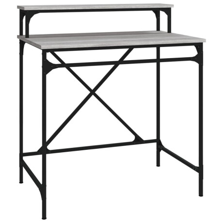 vidaXL Bureau 80x50x90 cm bewerkt hout en ijzer grijs sonoma eiken afbeelding2 - 1