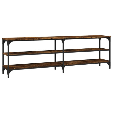 vidaXL Tv-meubel 160x30x50 cm bewerkt hout gerookt eikenkleurig afbeelding2 - 1
