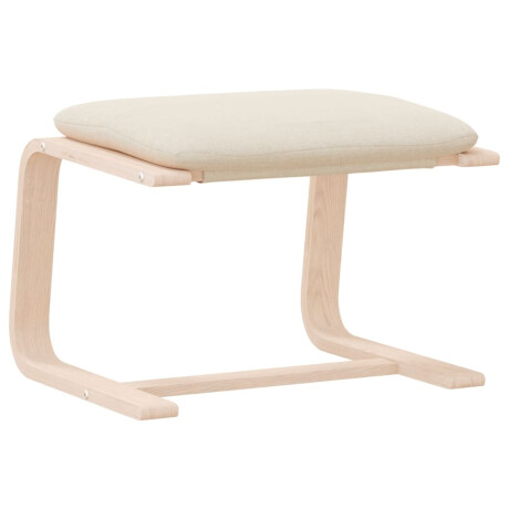 vidaXL Voetenbank 51x41x40 cm stof crèmekleurig afbeelding2 - 1
