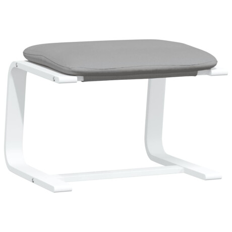 vidaXL Voetenbank 51x41x40 cm stof lichtgrijs afbeelding2 - 1